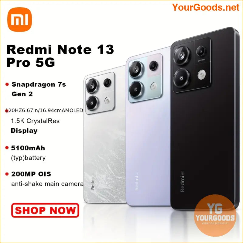 Redmi Note 13 Pro 5G 8GB256GB or 12GB512GB - YourGoods Online Shop