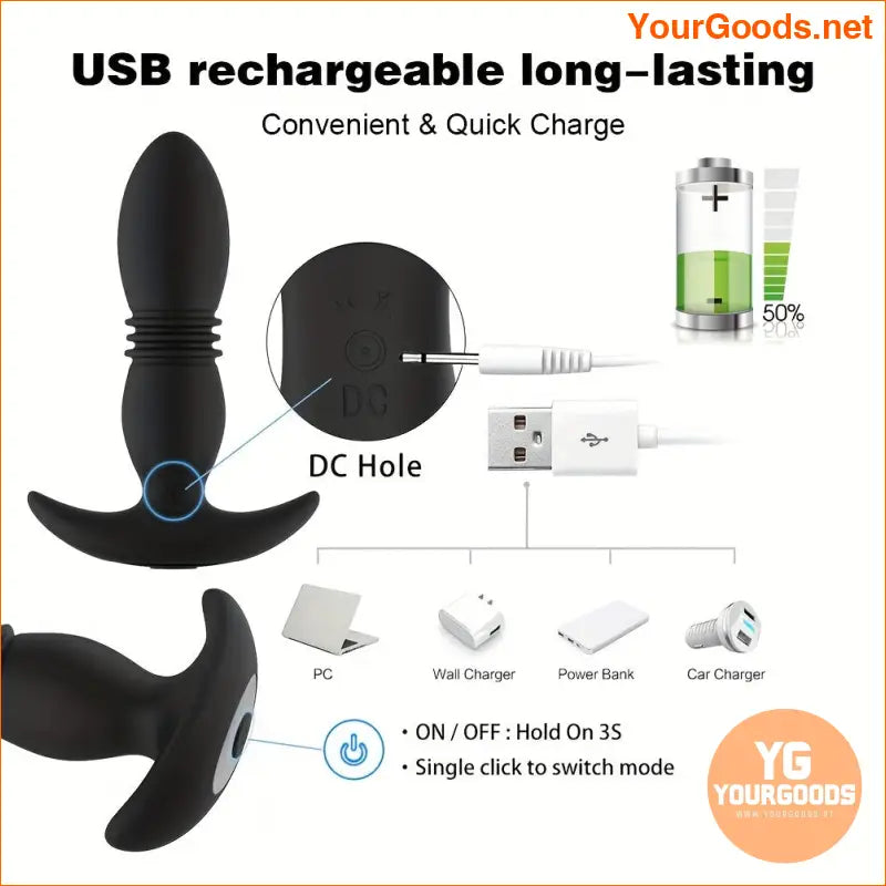 Remote Control Telescopic Wireless Vibrator Prostate Massager - YourGoods Online Shop