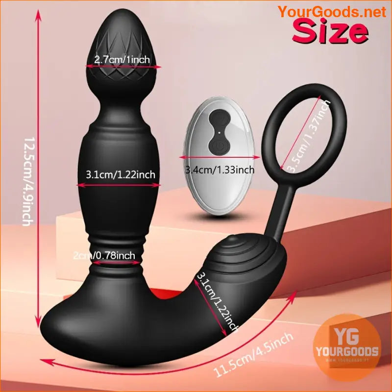 RemoteControl Thrusting Anal Vibrator Ring with 3 Motors - YourGoods Online Shop