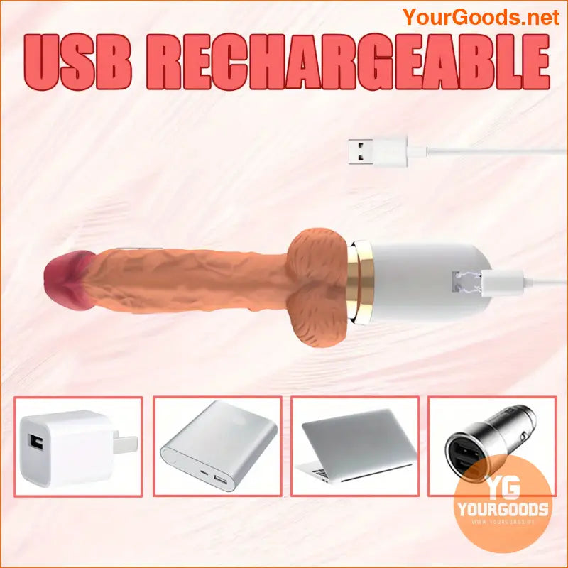 Retractable Vibrating Suction Cup Dildo for Women - YourGoods Online Shop