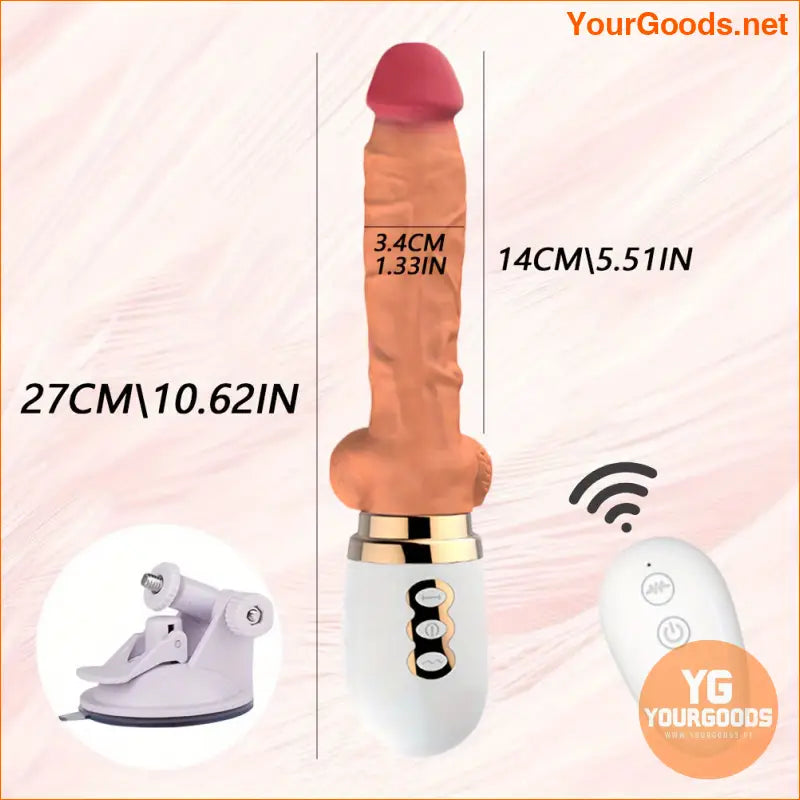 Retractable Vibrating Suction Cup Dildo for Women - YourGoods Online Shop