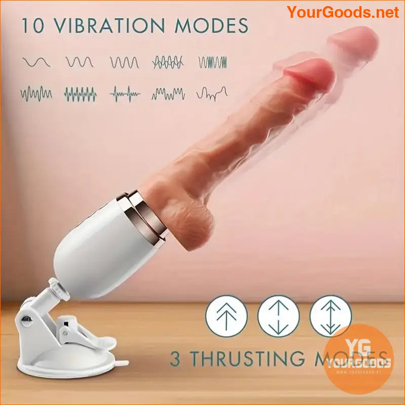 Retractable Vibrating Suction Cup Dildo for Women - YourGoods Online Shop