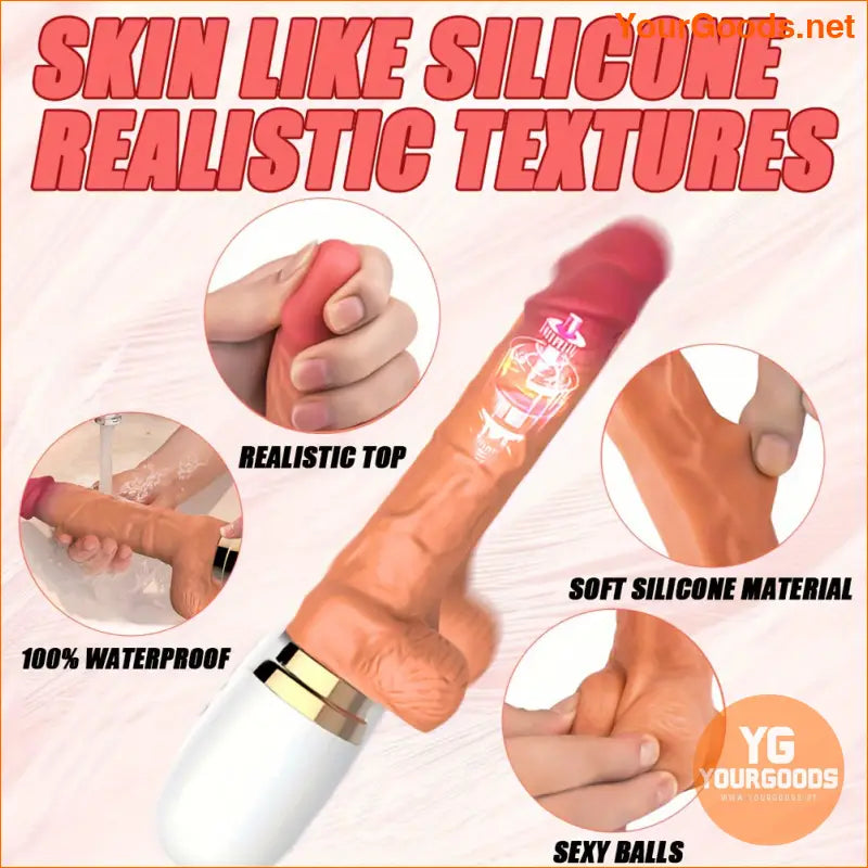 Retractable Vibrating Suction Cup Dildo for Women - YourGoods Online Shop