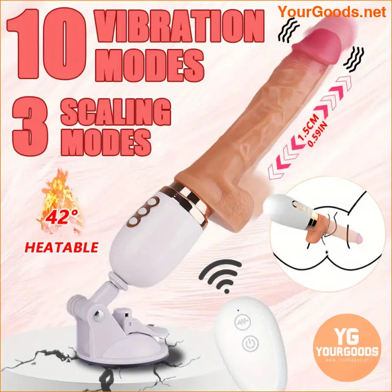 Retractable Vibrating Suction Cup Dildo for Women - YourGoods Online Shop