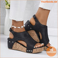 Retro High Heel ClosedToe Sandals for Summer - YourGoods Online Shop