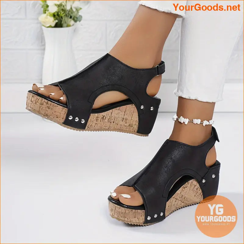 Retro High Heel ClosedToe Sandals for Summer - YourGoods Online Shop