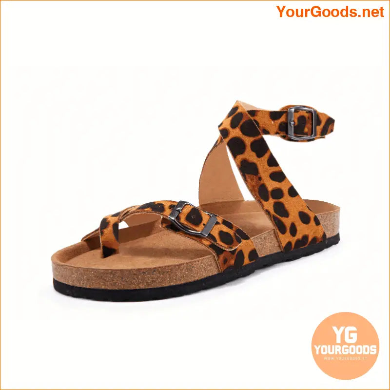 Retro Womens Flat Cork Toe Loop Sandals - YourGoods Online Shop