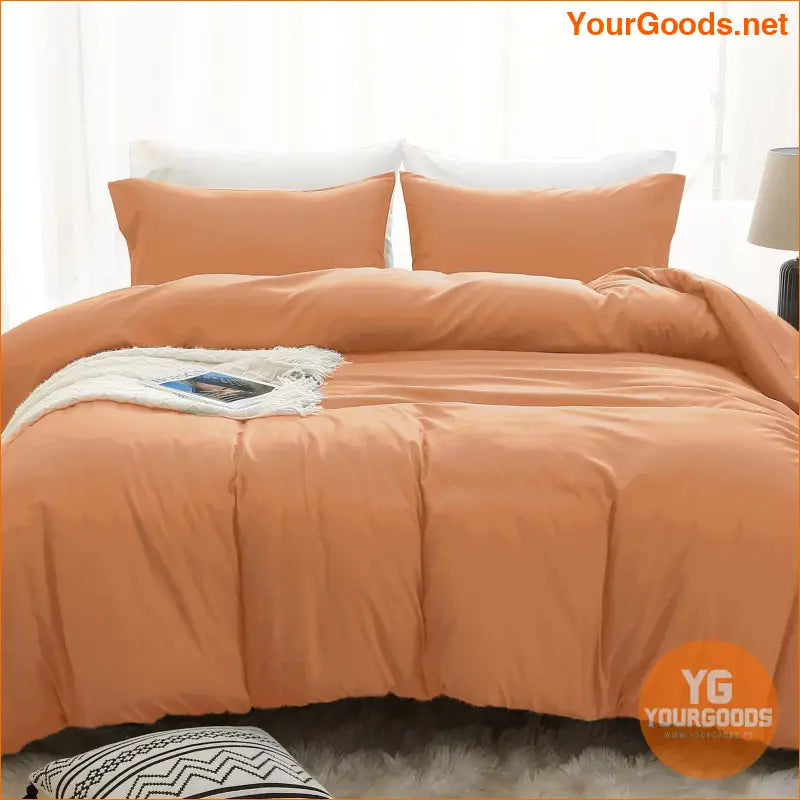 Reversible 3Piece Soft Brushed Microfiber Duvet Set - YourGoods Online Shop