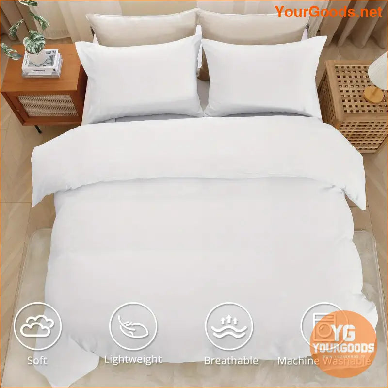 Reversible 3Piece Soft Brushed Microfiber Duvet Set - YourGoods Online Shop