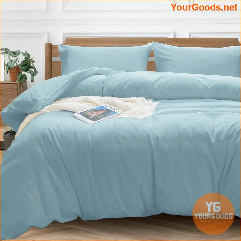 Reversible 3Piece Soft Brushed Microfiber Duvet Set - YourGoods Online Shop