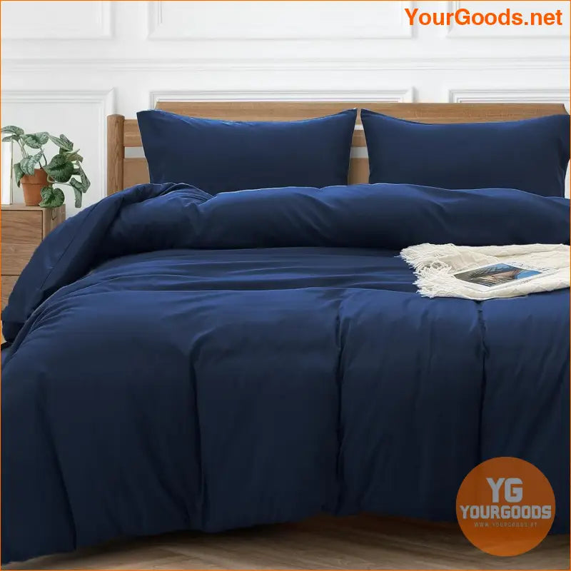 Reversible 3Piece Soft Brushed Microfiber Duvet Set - YourGoods Online Shop