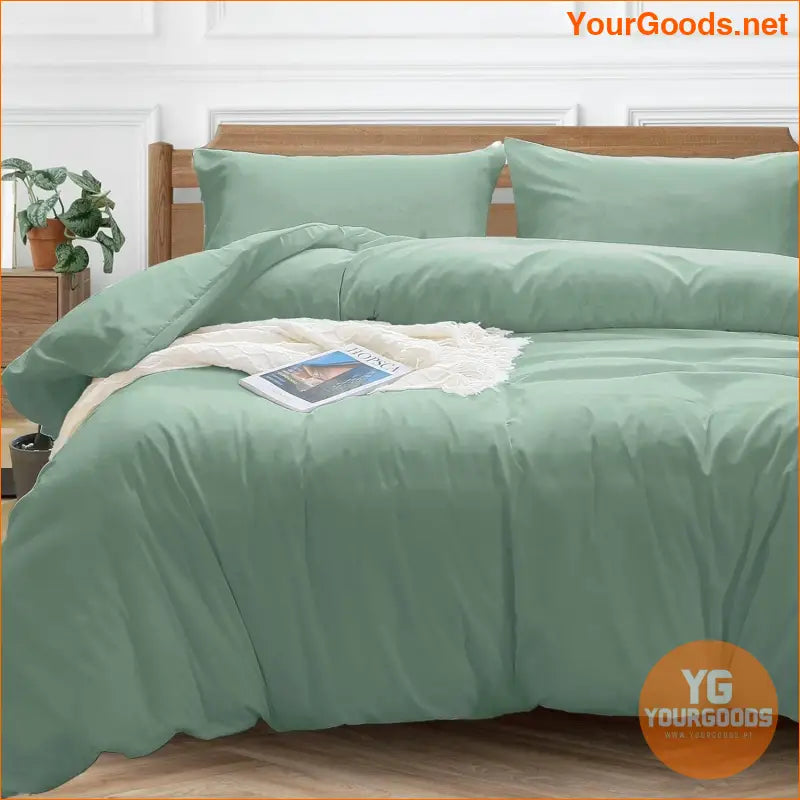 Reversible 3Piece Soft Brushed Microfiber Duvet Set - YourGoods Online Shop