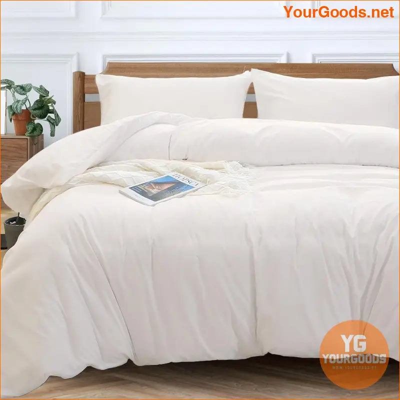 Reversible 3Piece Soft Brushed Microfiber Duvet Set - YourGoods Online Shop