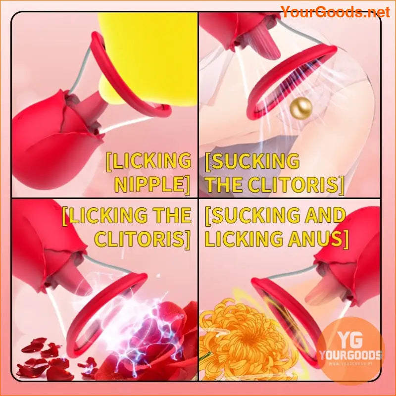 Rose Stimulator Suck Lick Vibrate Pleasure Toy - YourGoods Online Shop