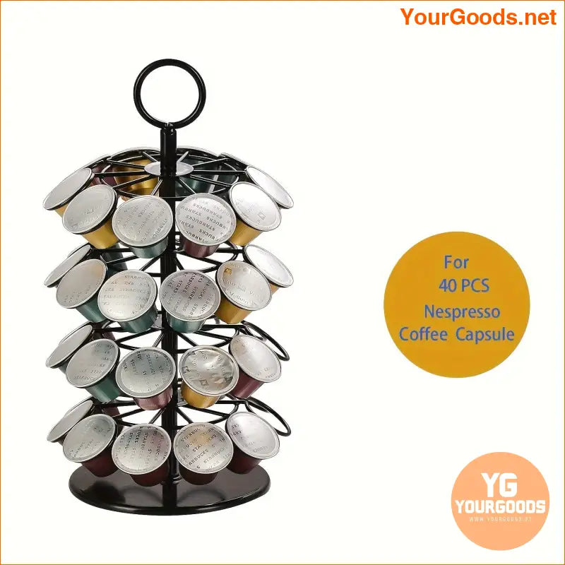 Rotatable Nespresso Coffee Pod Holder 40Capsule Organizer - YourGoods Online Shop