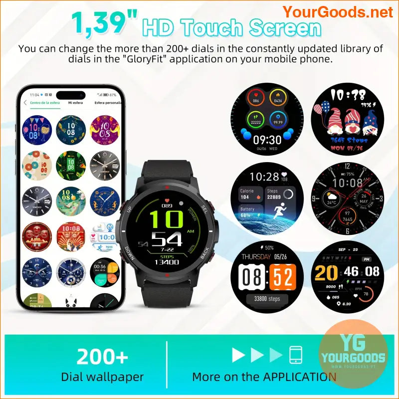 S52 Smart Mens Watch Wireless Calls Sleep Monitor IP68 110 Sports Modes - YourGoods Online Shop