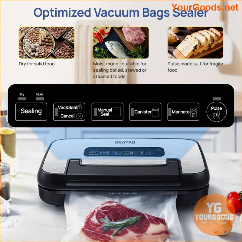 SEATAO VH5156 Vacuum Sealer HeavyDuty Multipurpose BuiltIn Roll Storage