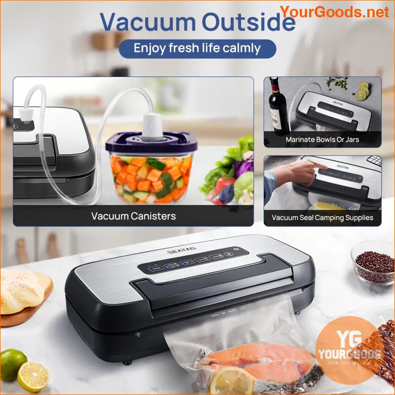 SEATAO VH5156 Vacuum Sealer HeavyDuty Multipurpose BuiltIn Roll Storage - YourGoods Online Shop