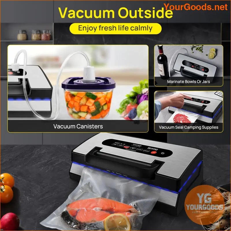 SEATAO VH5188 Commercial Vacuum Sealer Multifunction 90kPa Double Seal