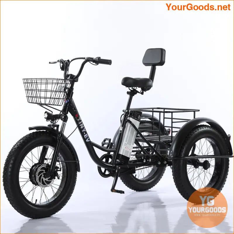 Seniors 20x4 Fat Tire Electric Tricycle with Basket - YourGoods Online Shop