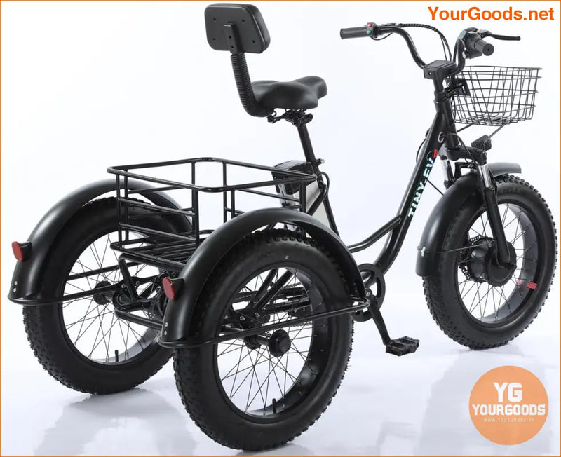 Seniors 20x4 Fat Tire Electric Tricycle with Basket - YourGoods Online Shop