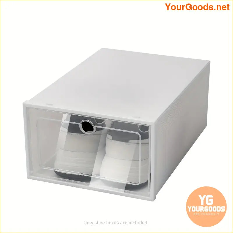 Set of 20 Foldable Clear Plastic Shoe Boxes - YourGoods Online Shop