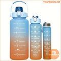 Set of 3 Water Bottles with Straws - YourGoods Online Shop