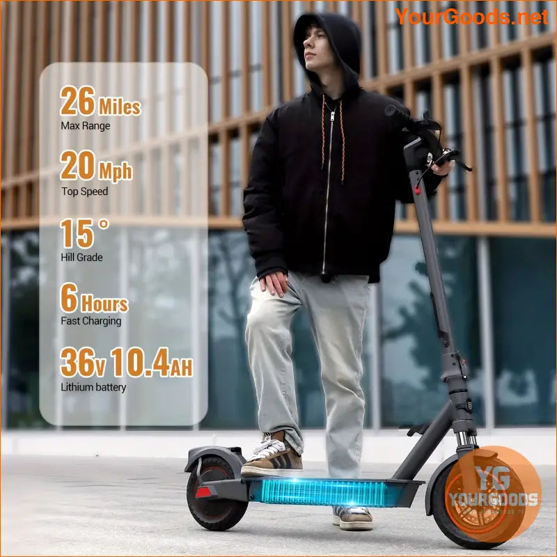 SISIGAD 10 Electric Scooter 500W 20 MPH 26 Mile Range - YourGoods Online Shop