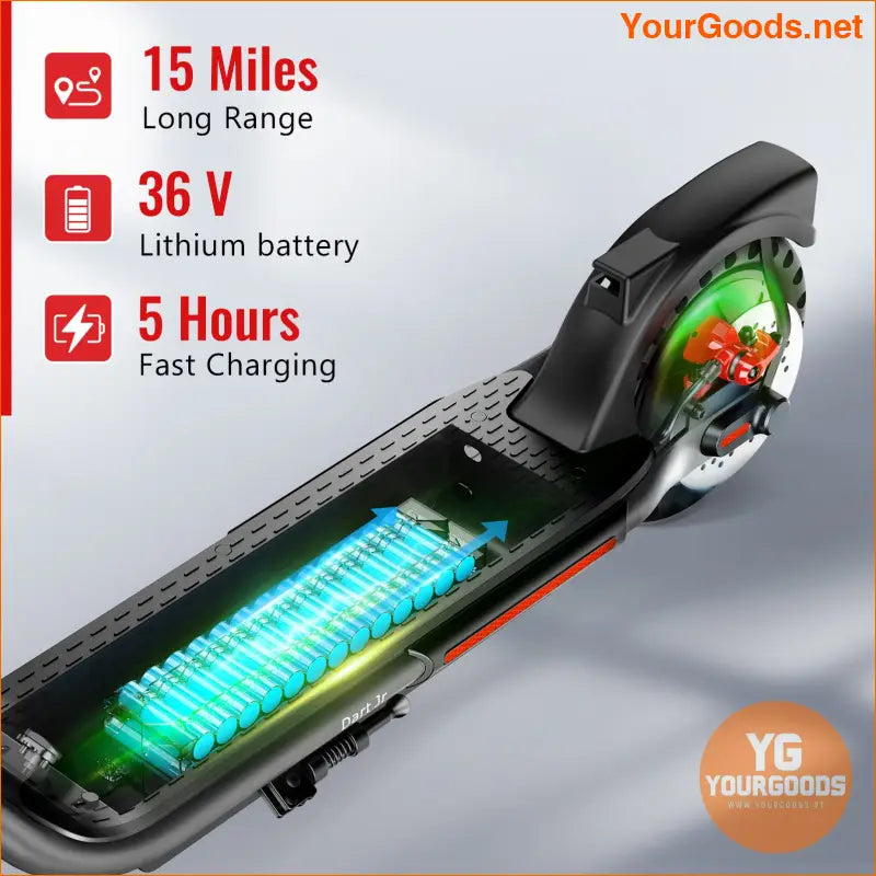 SISIGAD 300W Foldable EScooter 15 Mile Range - YourGoods Online Shop