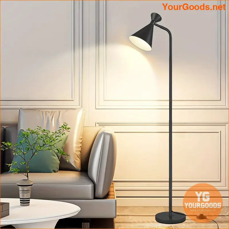 Sleek Adjustable Black Floor Lamp with Foot Switch - YourGoods Online Shop