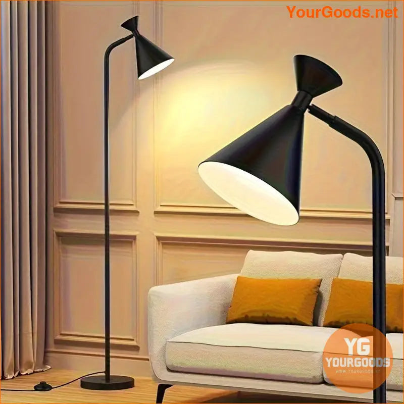 Sleek Adjustable Black Floor Lamp with Foot Switch - YourGoods Online Shop