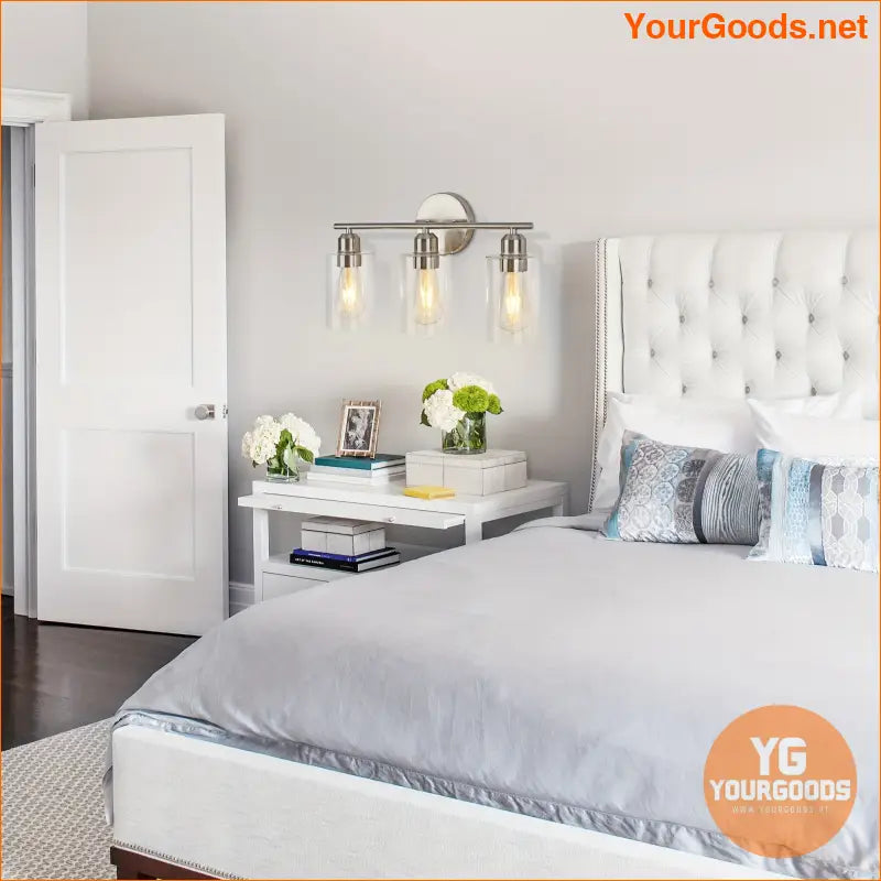 Sleek Brushed Nickel 3Light Adjustable Wall Sconce - YourGoods Online Shop