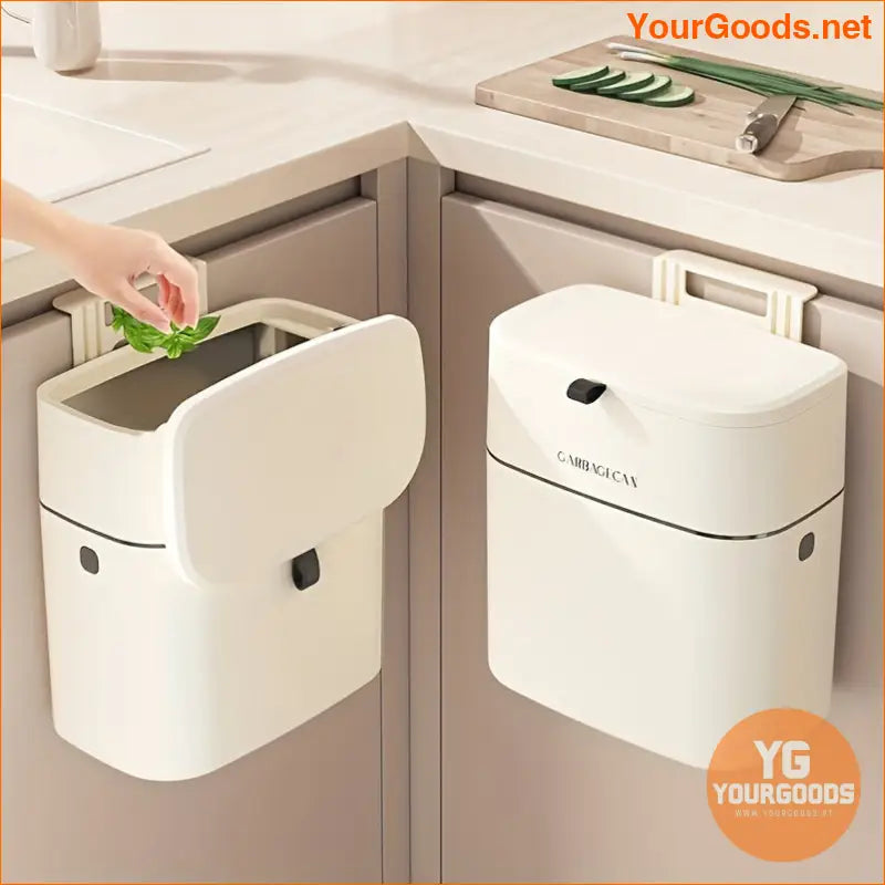 Sleek Wall Mounted High Capacity Trash - Space-Saving Garbage Can for Home Use - Perfect for Living - YourGoods Online Shop