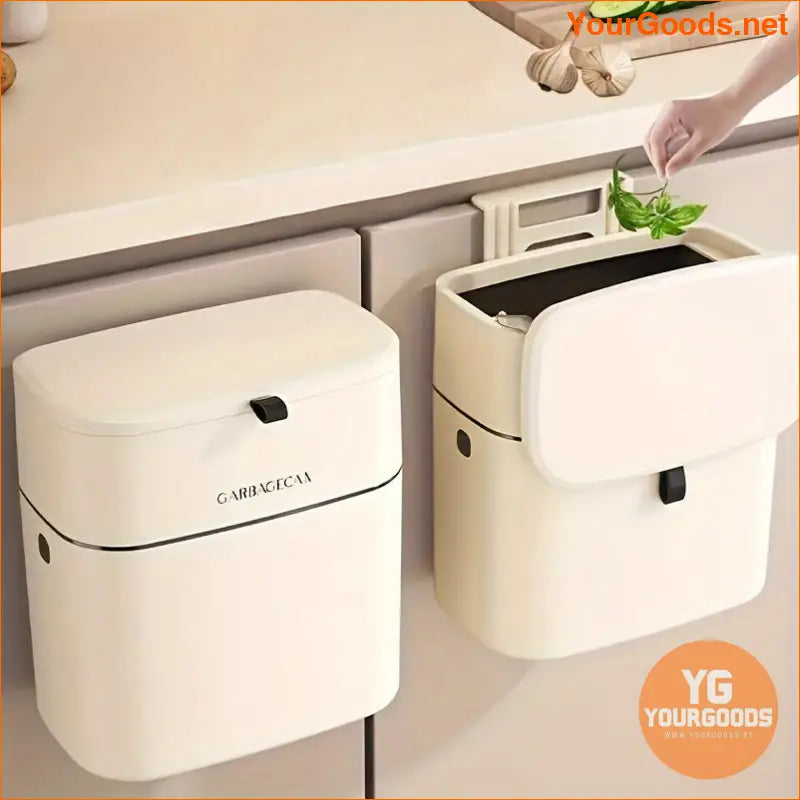 Sleek Wall Mounted High Capacity Trash - Space-Saving Garbage Can for Home Use - Perfect for Living - YourGoods Online Shop