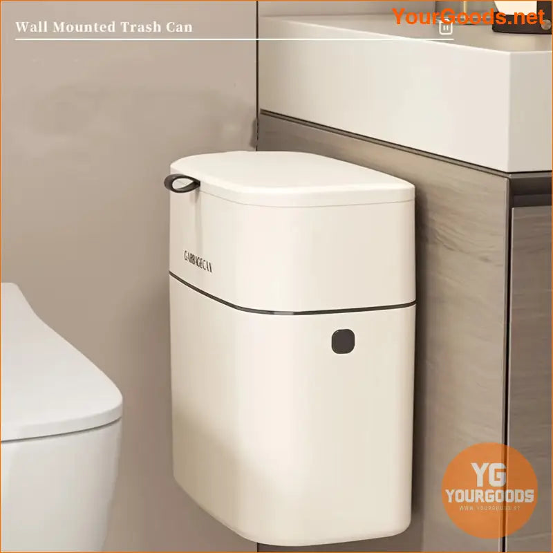 Sleek Wall Mounted High Capacity Trash - Space-Saving Garbage Can for Home Use - Perfect for Living - YourGoods Online Shop