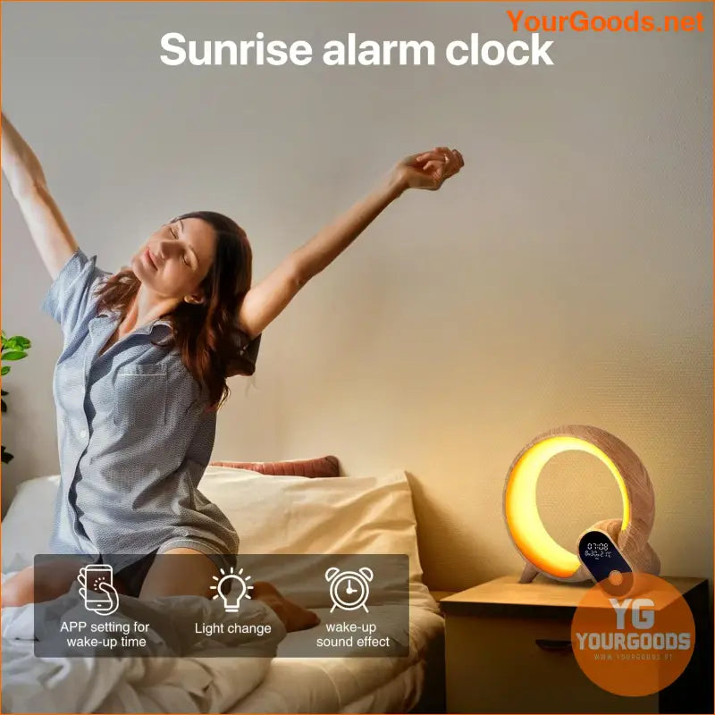 Smart Color Changing WakeUp Alarm Clock with Speakers - YourGoods Online Shop