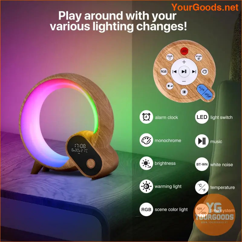 Smart Color Changing WakeUp Alarm Clock with Speakers - YourGoods Online Shop