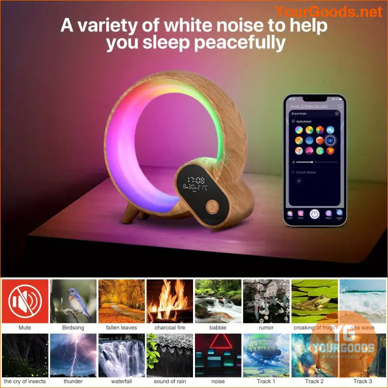 Smart Color Changing WakeUp Alarm Clock with Speakers - YourGoods Online Shop