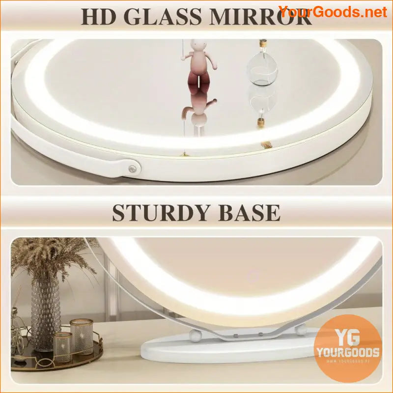 Smart Touch 20 LED Vanity Mirror Dimmable 360 Rotation - YourGoods Online Shop