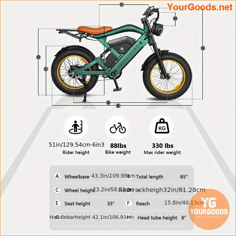 SMARTRAVEL ZM22 48V 20Ah Electric Bike - YourGoods Online Shop