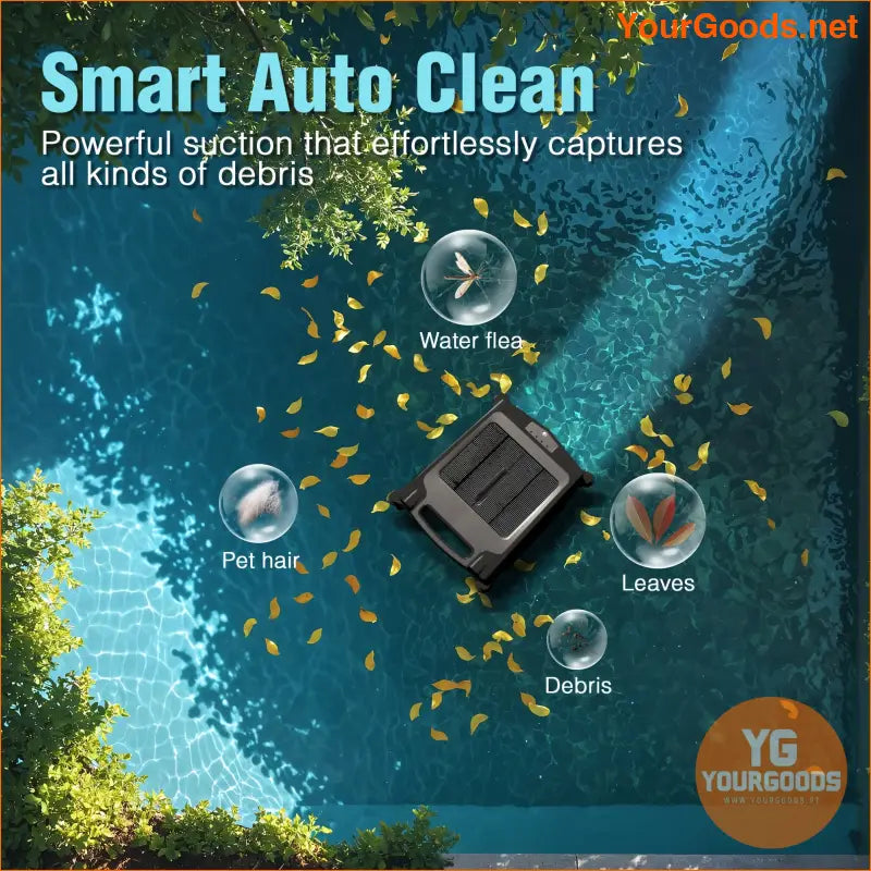 Solar Powered Robotic Pool Cleaner with 12Hour Battery - YourGoods Online Shop