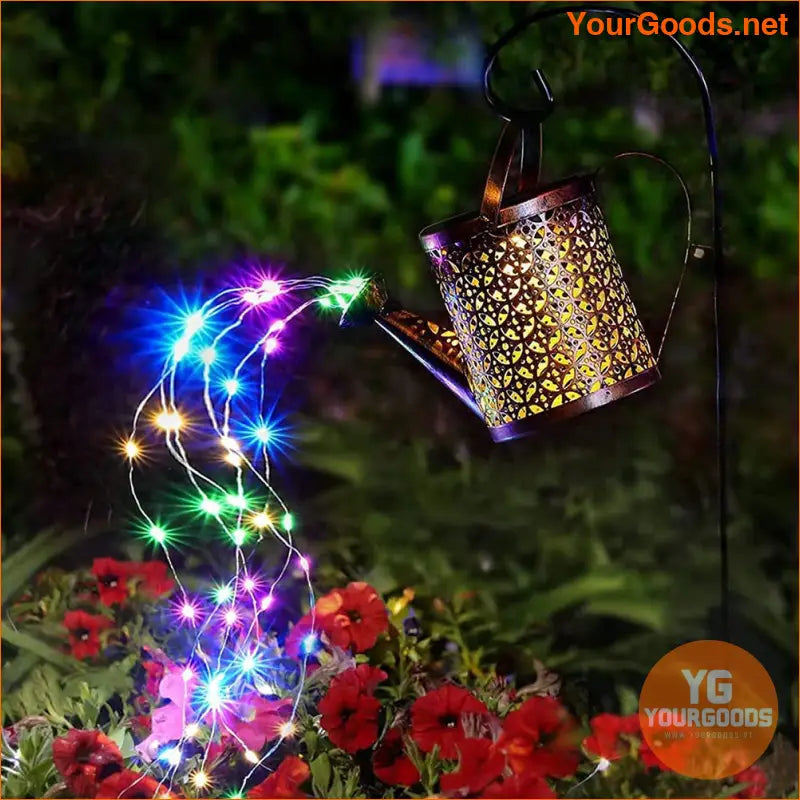 Solar Watering Can with String Lights | Retro Garden Decor - YourGoods Online Shop