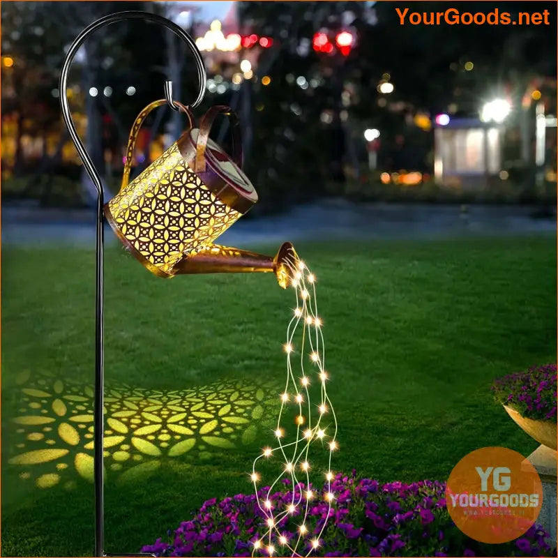 Solar Watering Can with String Lights | Retro Garden Decor - YourGoods Online Shop