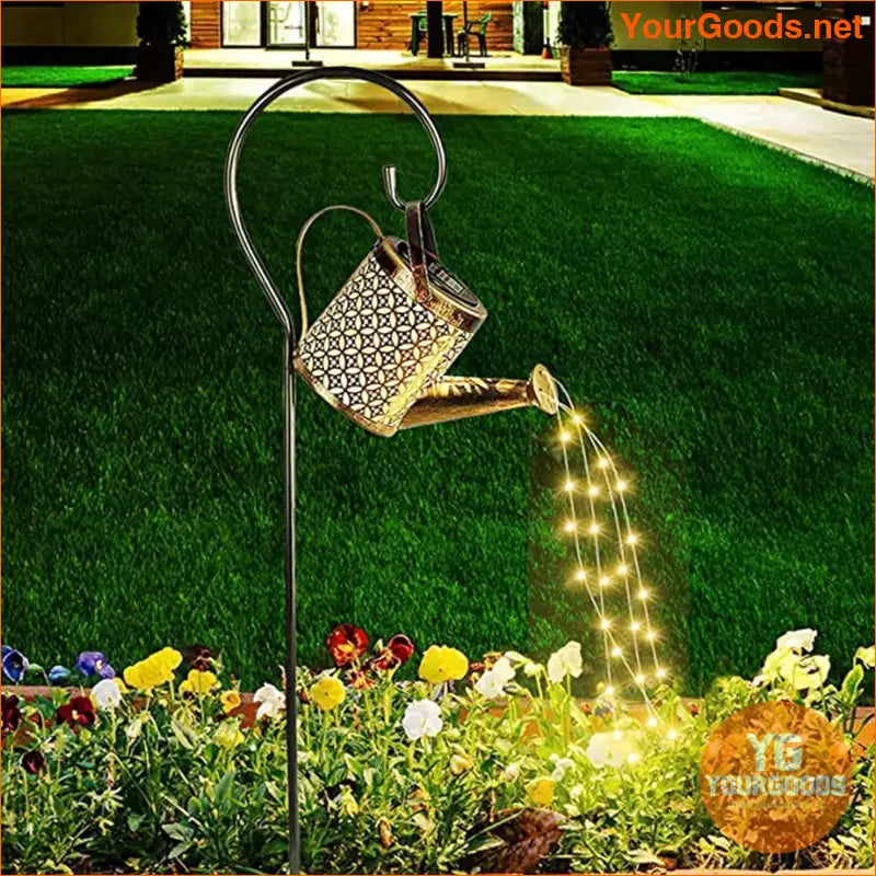 Solar Watering Can with String Lights | Retro Garden Decor - YourGoods Online Shop