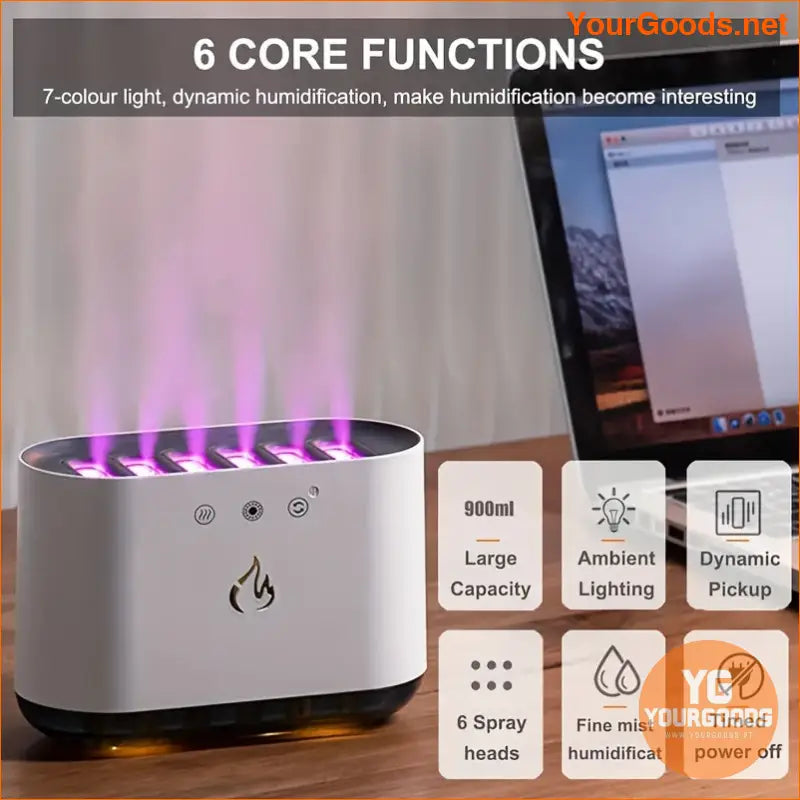 SoundReactive 900ml LED Music Humidifier Home Office Decor - YourGoods Online Shop