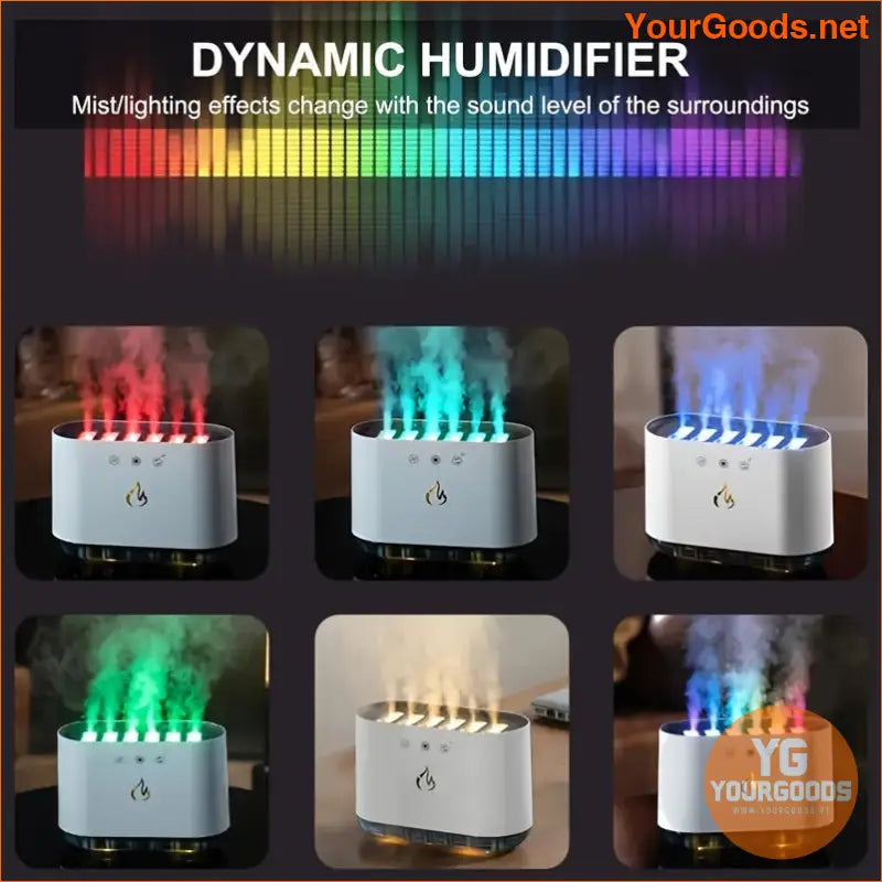 SoundReactive 900ml LED Music Humidifier Home Office Decor - YourGoods Online Shop