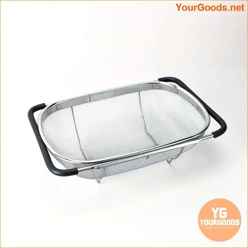 Space Saving Adjustable Stainless Steel Colander Basket - YourGoods Online Shop