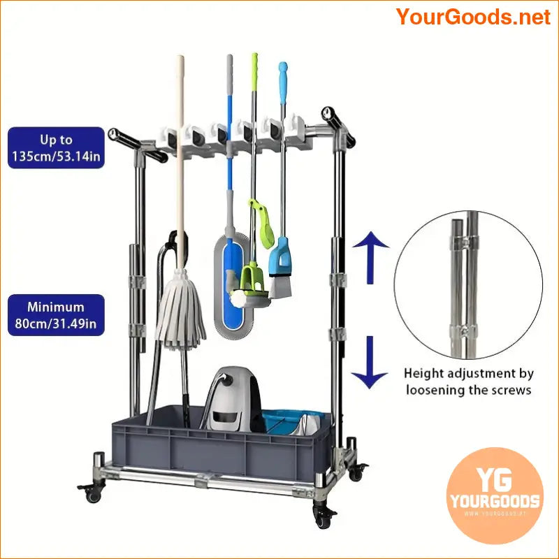 Space Saving Broom and Mop Storage Rack - YourGoods Online Shop