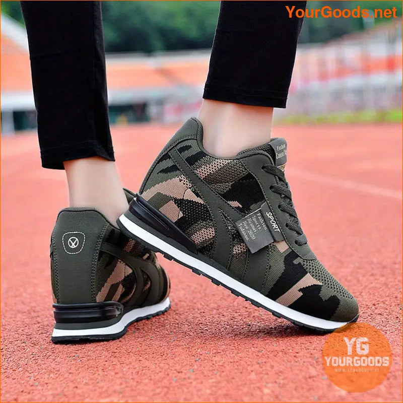 Spring and Autumn New Canvas Camouflage Height Increasing Insole Sneaker Leisure Tourist Shoes plus Size Women's Shoes Camouflage Series - YourGoods Online Shop