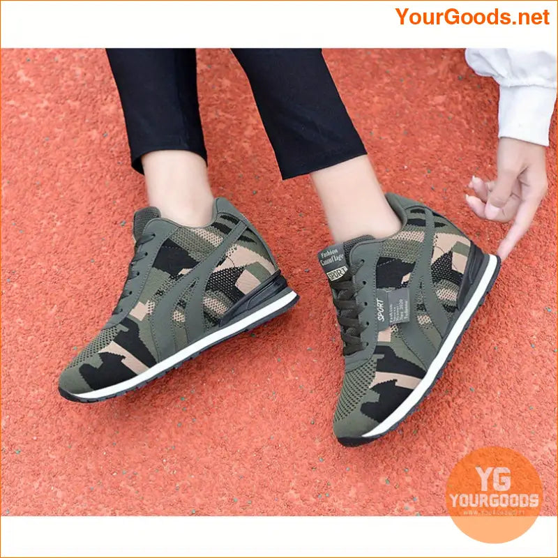 Spring and Autumn New Canvas Camouflage Height Increasing Insole Sneaker Leisure Tourist Shoes plus Size Women's Shoes Camouflage Series - YourGoods Online Shop